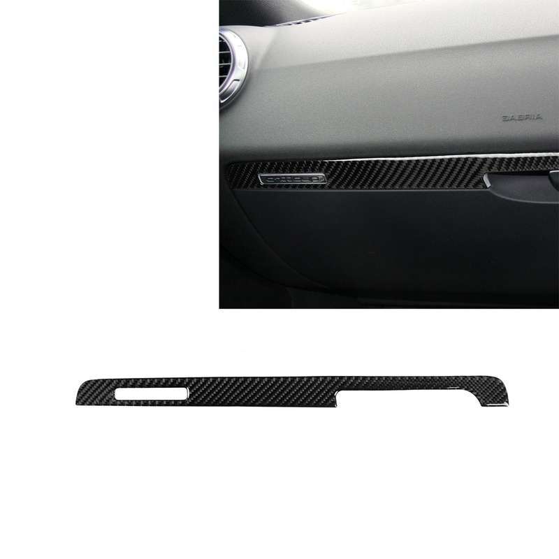 Car Carbon Fiber Passenger Seat Decorative Strip for Audi TT 8n 8J MK123 TTRS 2008-2014, Right Drive