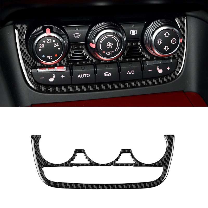 Car Carbon Fiber Air Conditioning Button Decorative Sticker for Audi TT 8n 8J MK123 TTRS 2008-2014,