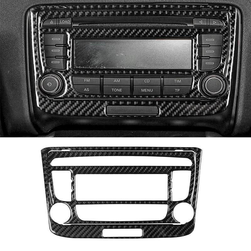 Car Carbon Fiber Air Conditioning CD Panel Decorative Sticker for Audi TT 8n 8J MK123 TTRS 2008-2014