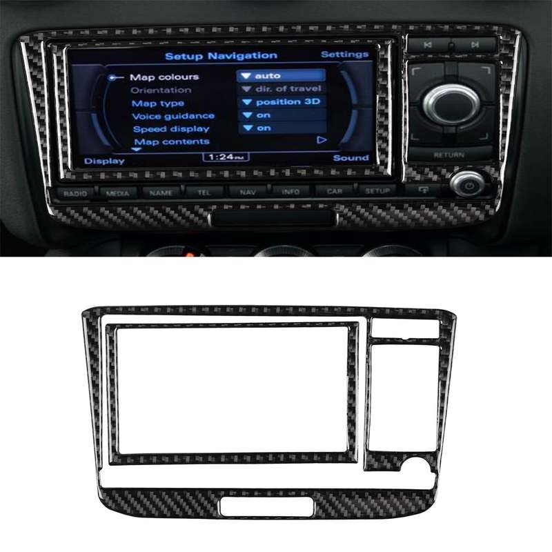 Car Carbon Fiber Air Conditioning CD Panel Decorative Sticker for Audi TT 8n 8J MK123 TTRS 2008-2014