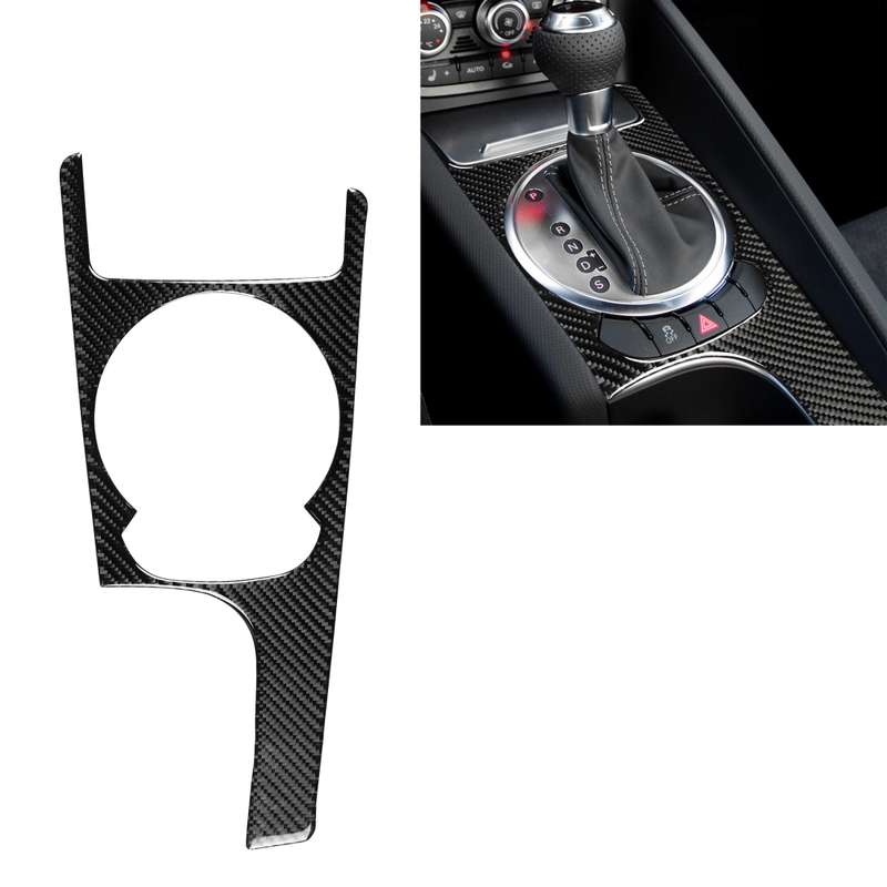 Car Carbon Fiber Gear Shift Panel Decorative Sticker for Audi TT 8n 8J MK123 TTRS 2008-2014, Left Dr