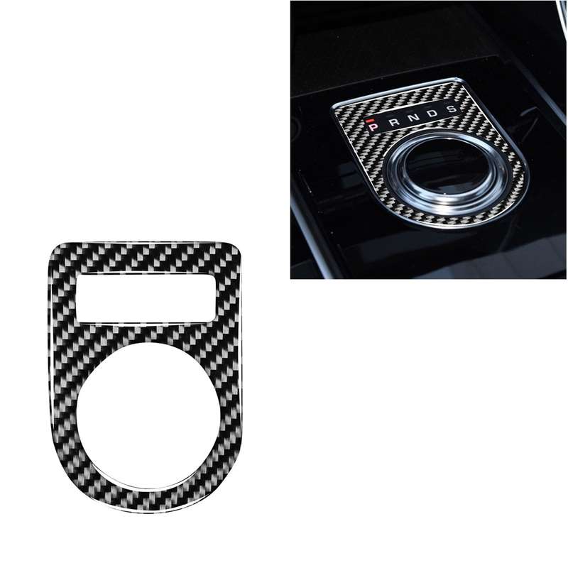 Car Carbon Fiber Gearshift Knob Decorative Stickers for Jaguar F-PACE X761 XE X760 XF X260 XJ 2016-2