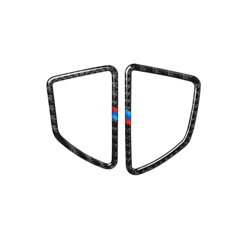 2 in 1 Car Carbon Fiber Tricolor Dashboard Air Outlet Decorative Sticker for BMW E70 X5 / E71 X6 200