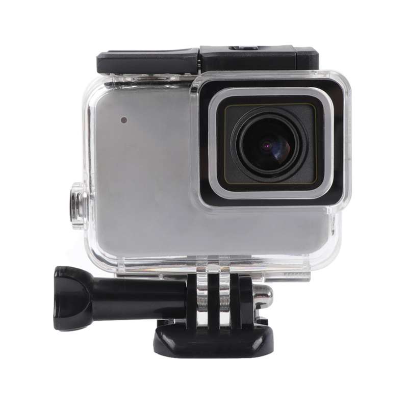 For GoPro HERO7 White /Silver Skeleton Housing Side Hollow Protective Case with Buckle Basic Mount &