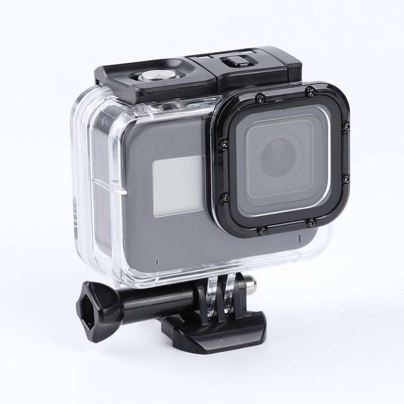 For GoPro HERO8 Black 45m Waterproof Housing Protective Case with Buckle Basic Mount & Screw (Transp