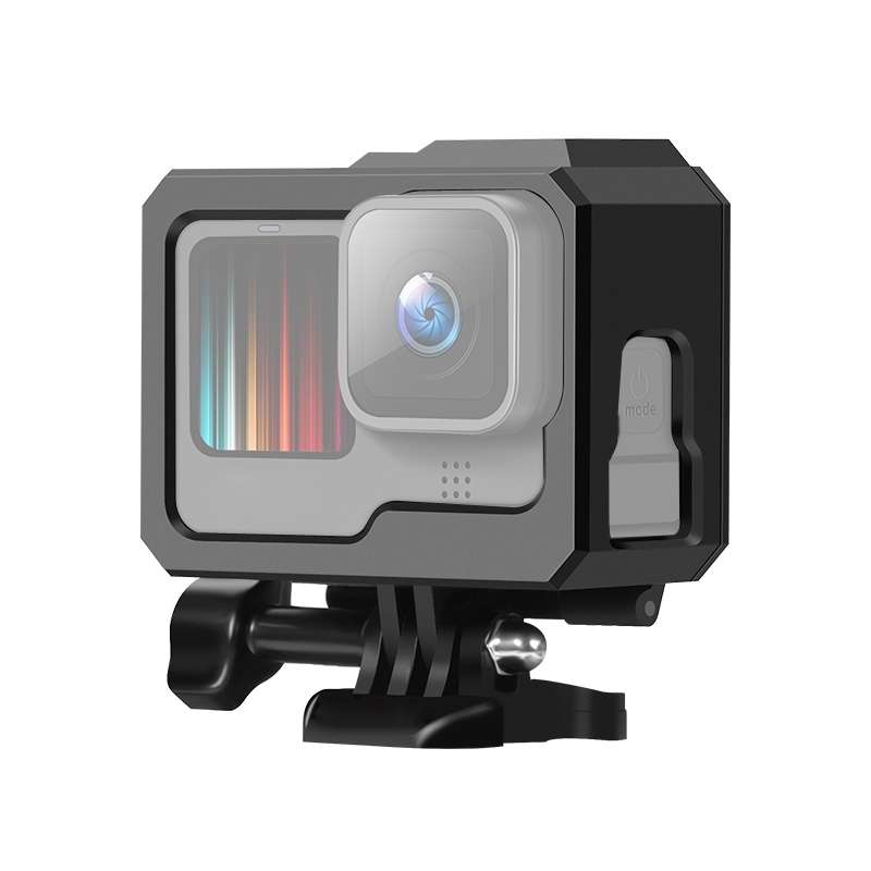 For GoPro HERO10 Black / HERO9 Black ABS Plastic Border Frame Mount Protective Case with Buckle Basi