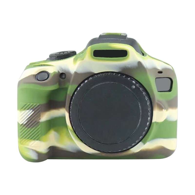 Soft Silicone Protective Case for Canon EOS 2000D (Camouflage)