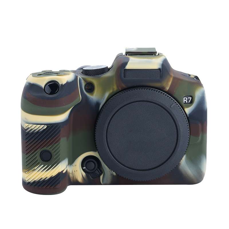For Canon EOS R7 Soft Silicone Protective Case (Black)