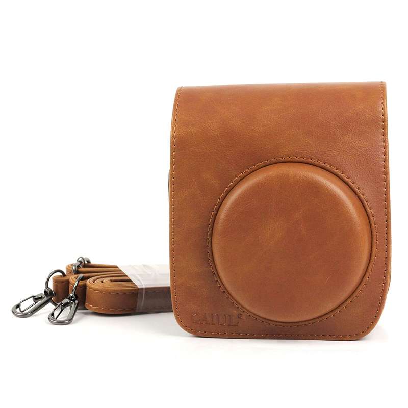 PU Leather Camera Protective bag for FUJIFILM Instax Mini 90 Camera, with Adjustable Shoulder Strap(