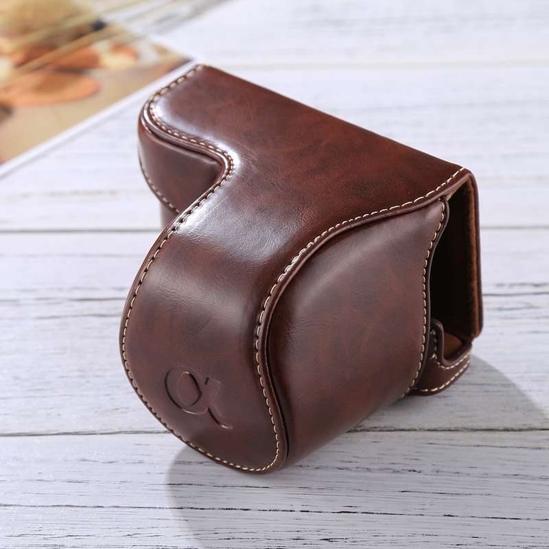 Full Body Camera PU Leather Case Bag with Strap for Sony A5100 / A5000 / NEX-3N (16-50mm / 40.5mm Le