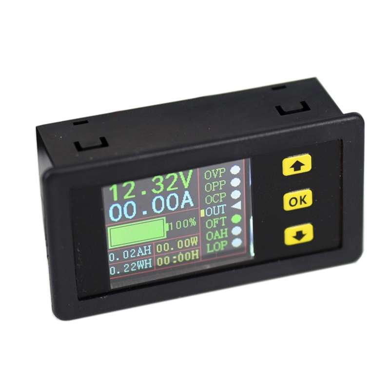 90V 20A Color Dual-Display Voltage Current Meter Charge Discharge Measurement Counter