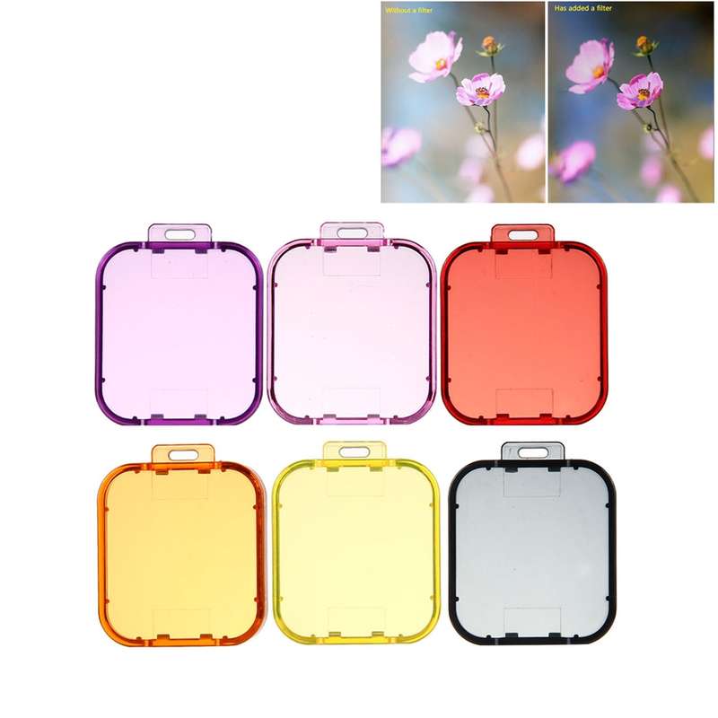 6 in 1 for GoPro HERO5 Sport Action Camera Professional Colorized Lens Filter(Red + Yellow + Purple