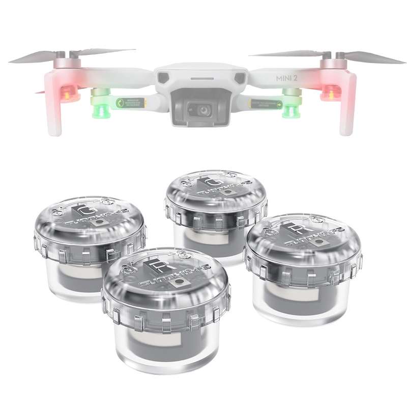 Sunnylife 2-Green + 2-Red Night Strobe LED Light Indicator Light for DJI Mavic 2 / Mini / Mavic Air