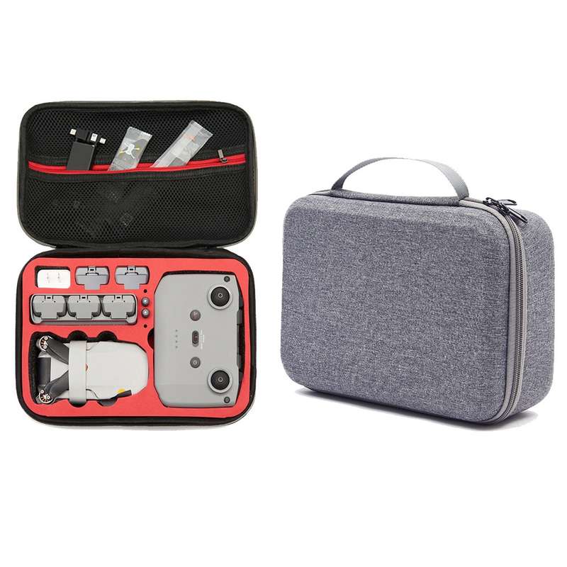 For DJI Mini 2 SE Grey Shockproof Carrying Hard Case Storage Bag, Size: 21.5 x 29.5 x 10cm (Black)