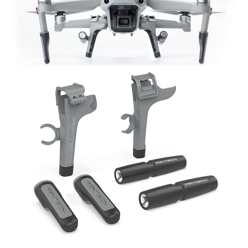 PGYTECH P-16A-038 Portable Heightened Landing Gear Extensions Rack LED Headlamp Set for DJI Mavic Ai