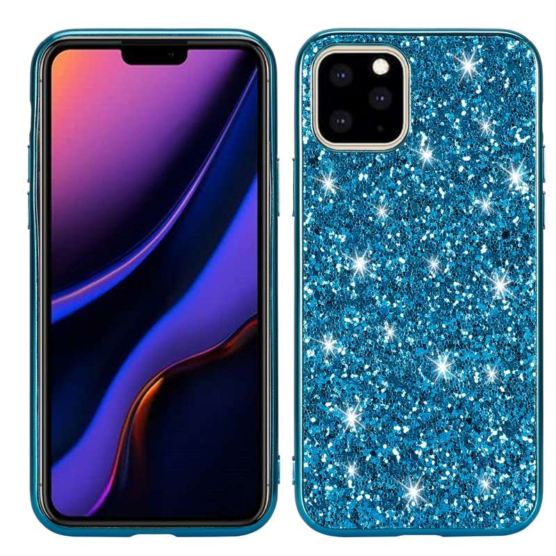 Glitter Powder Shockproof TPU Protective Case for iPhone 11(Blue)