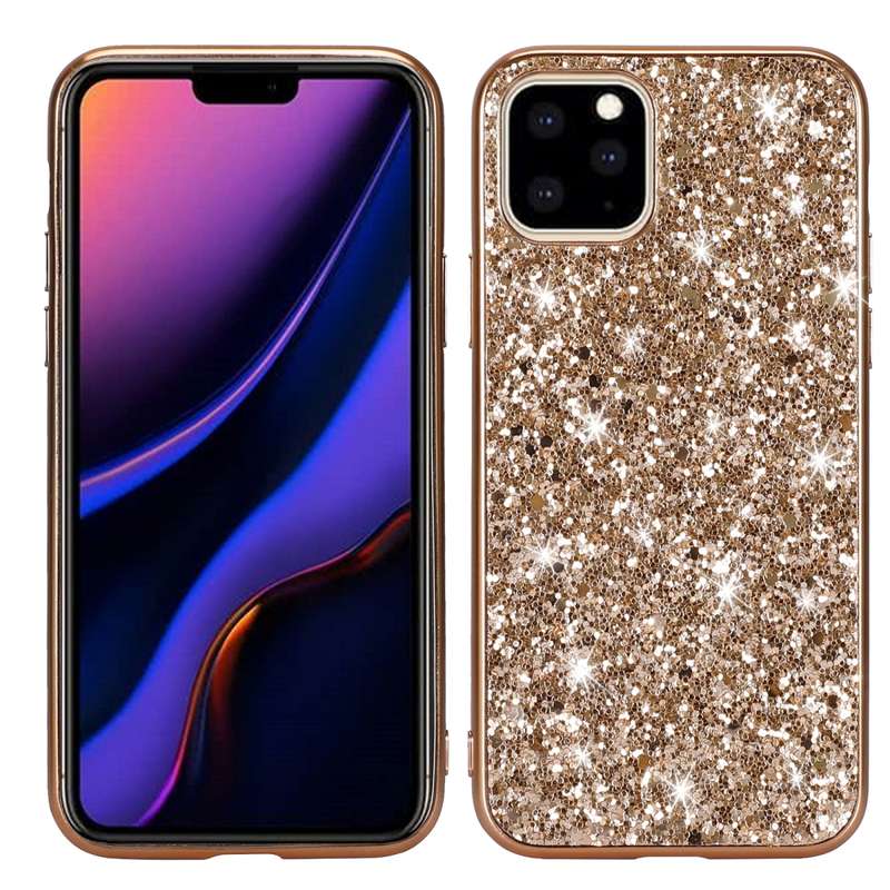 Glitter Powder Shockproof TPU Protective Case for iPhone 11(Blue)