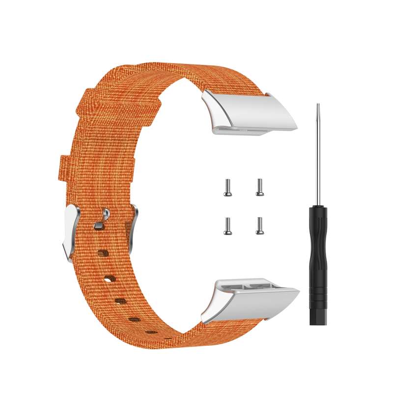 For Garmin Forerunner 35 / 30 Universal Nylon Canvas Watch Band(Coffee)