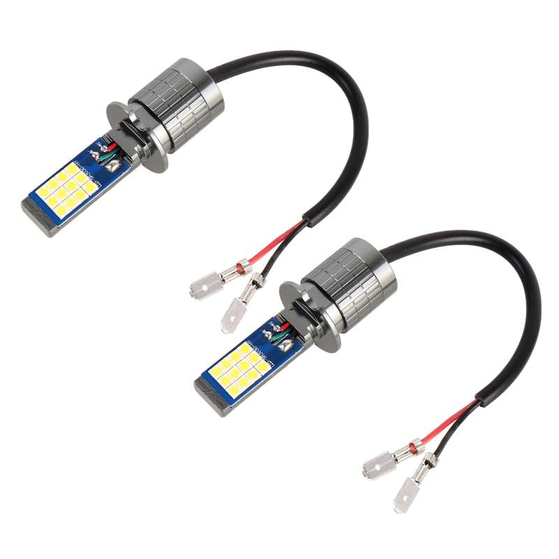 H3 2 PCS DC12-24V / 10.5W Car Fog Lights with 24LEDs SMD-3030 & Constant Current, Box Packaging(Whit