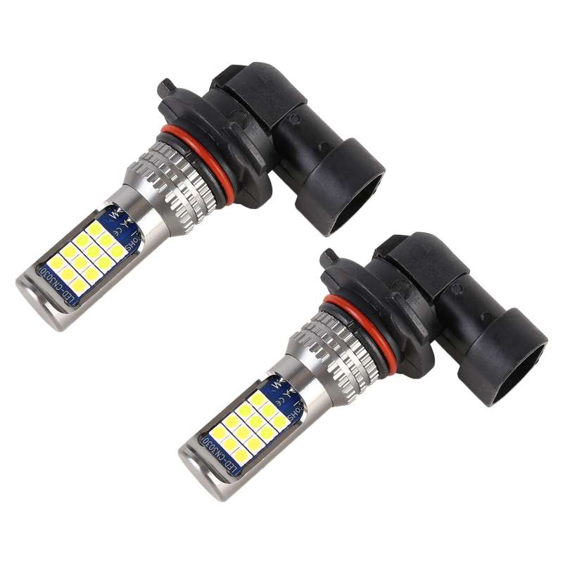 9006 2 PCS DC12-24V / 8.6W Car Double Colors Fog Lights with 24LEDs SMD-3030 & Constant Current, Bag