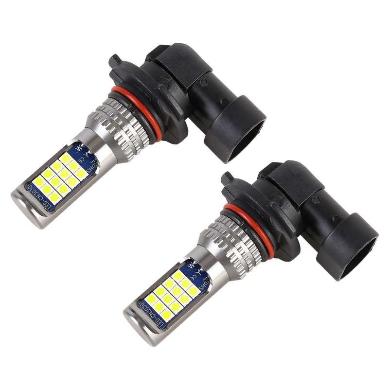 9006 2 PCS DC12-24V / 8.6W Car Fog Lights with 24LEDs SMD-3030 & Constant Current, Bag Packagin(Lime