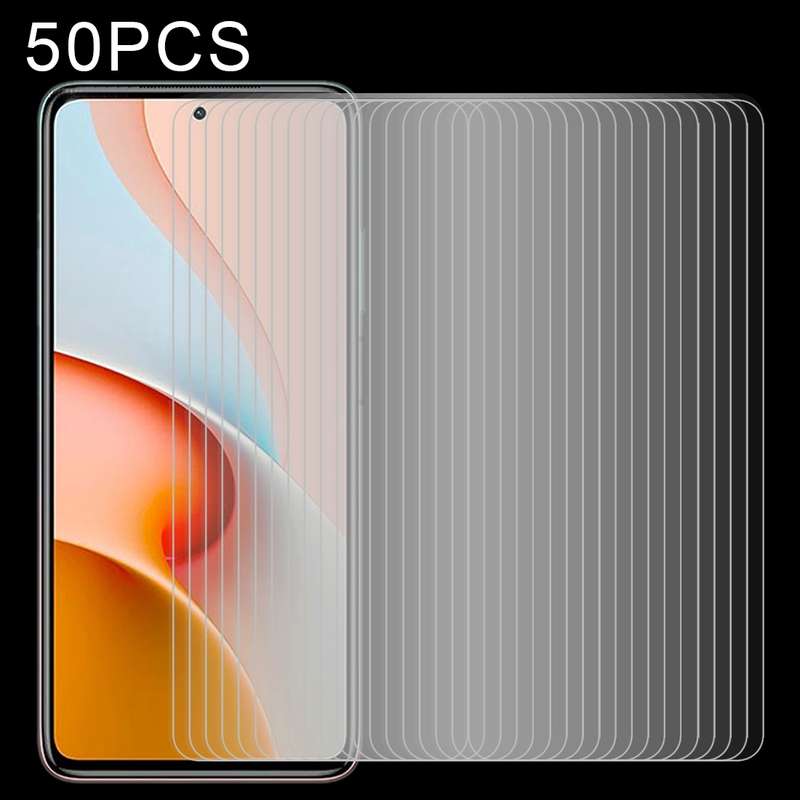 For Xiaomi Redmi Note 9 Pro 5G 50 PCS 0.26mm 9H 2.5D Tempered Glass Film