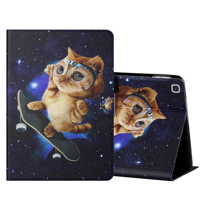 For Samsung Galaxy Tab A 10.1 2019 T515/T510 Colored Drawing Horizontal Flip Leather Case with Holde