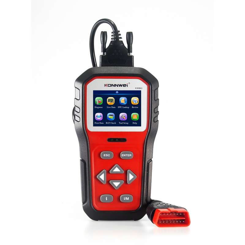 KONNWEI KW860 Car 2.8 inch TFT Color Screen Battery Tester Support 8 Languages / I Key Analysis Func