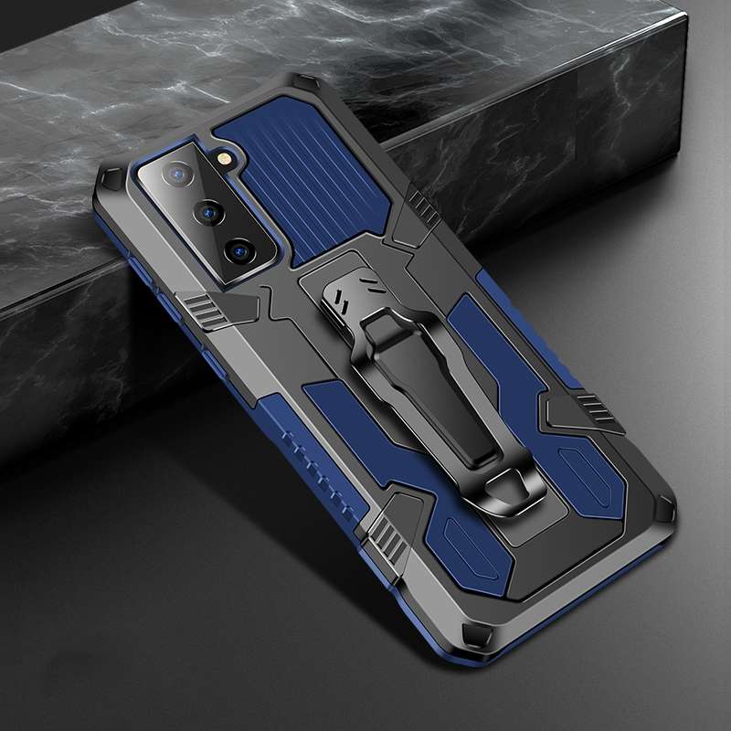 For Samsung Galaxy S21 5G Machine Armor Warrior Shockproof PC + TPU Protective Case(Coffee)