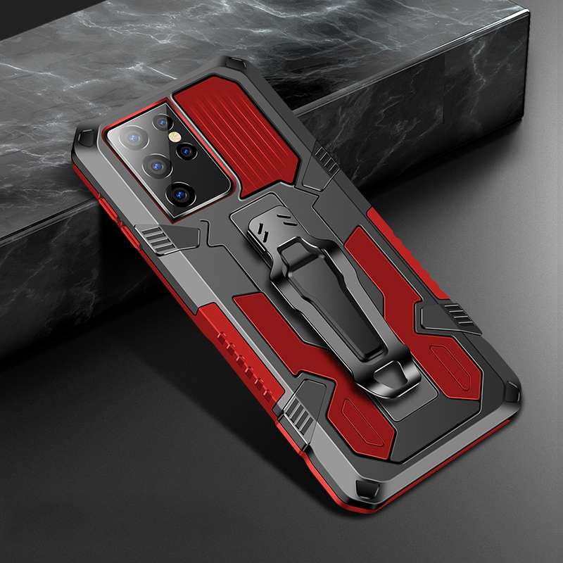 For Samsung Galaxy S21+ 5G Machine Armor Warrior Shockproof PC + TPU Protective Case(Black)
