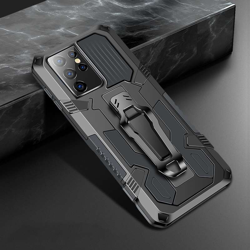 For Samsung Galaxy S21+ 5G Machine Armor Warrior Shockproof PC + TPU Protective Case(Black)