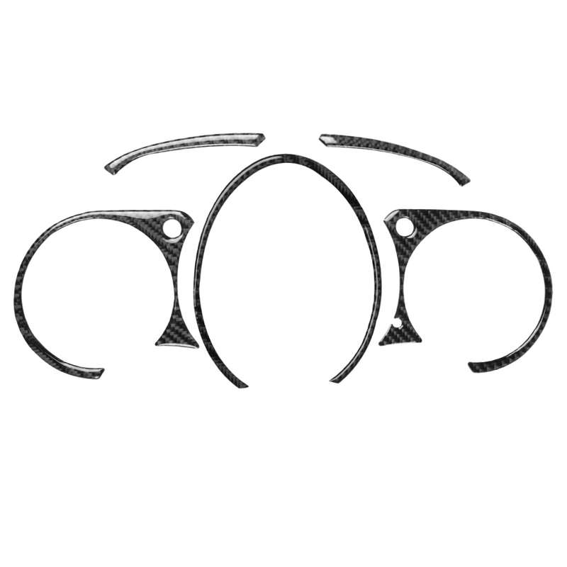 5 in 1 Car Carbon Fiber Speed Dashboard Decorative Sticker for Nissan 370Z Z34 2009-, Left and Right