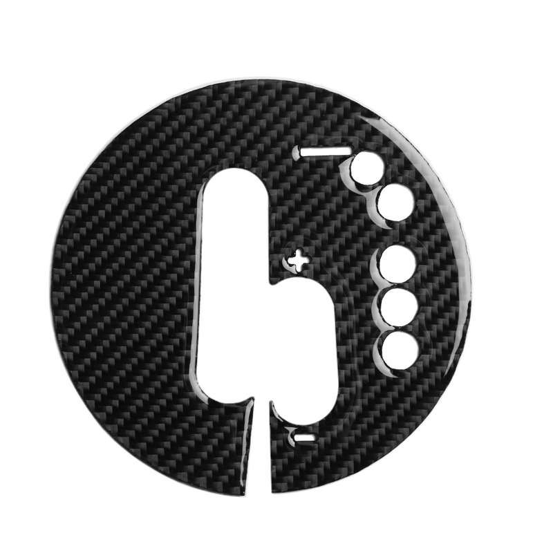 Car Carbon Fiber Manual Transmission Panel Decorative Sticker for Nissan 370Z Z34 2009- Right Drive