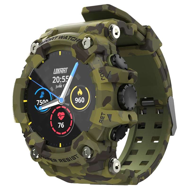Lokmat ATTACK 1.28 inch TFT LCD Screen Smart Watch, Support Sleep Monitor / Heart Rate Monitor / Blo