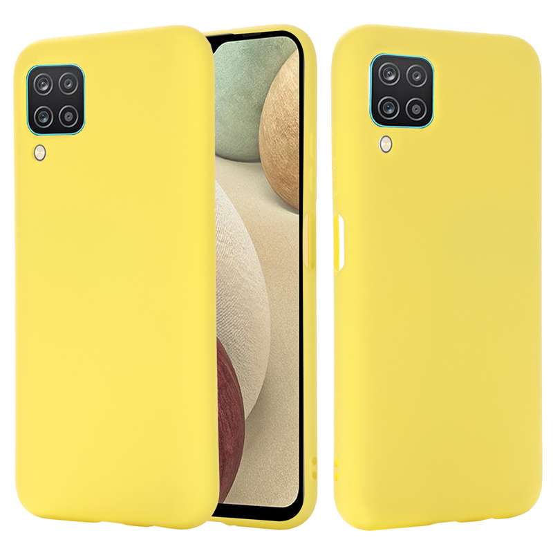 For Samsung Galaxy A12 Pure Color Liquid Silicone Shockproof Full Coverage Case(Red)