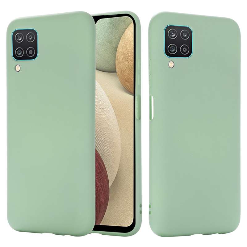 For Samsung Galaxy A12 Pure Color Liquid Silicone Shockproof Full Coverage Case(Red)