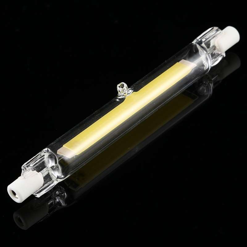 R7S 110V 13W 118mm COB LED Bulb Glass Tube Replacement Halogen Lamp Spot Light(6000K White Light)