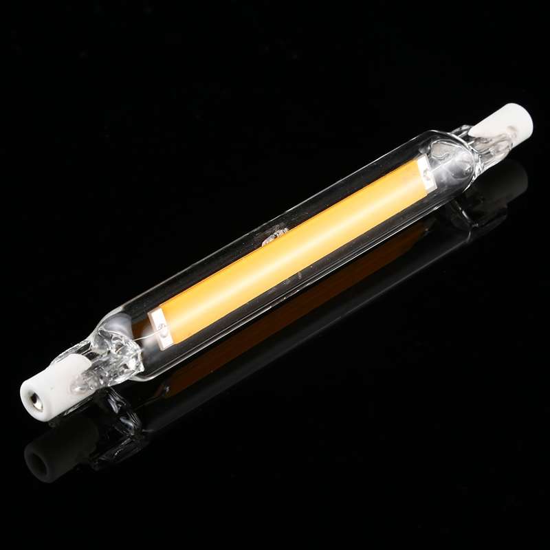 R7S 220V 13W 118mm COB LED Bulb Glass Tube Replacement Halogen Lamp Spot Light(6000K White Light)