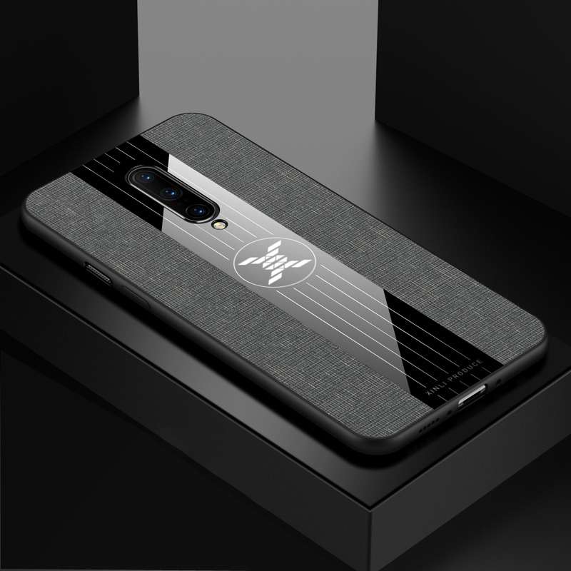 For OnePlus 7 Pro XINLI Stitching Cloth Texture Shockproof TPU Protective Case(Black)
