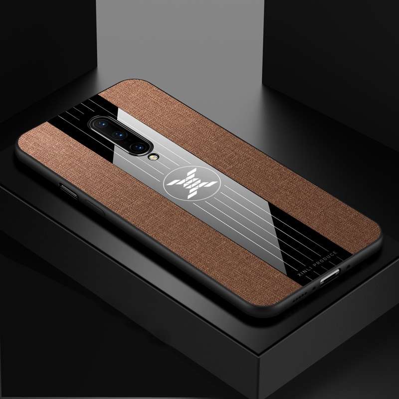 For OnePlus 7 Pro XINLI Stitching Cloth Texture Shockproof TPU Protective Case(Black)