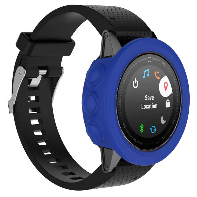 For Garmin Fenix 5S Solid Color Silicone Watch Protective Case(Black)