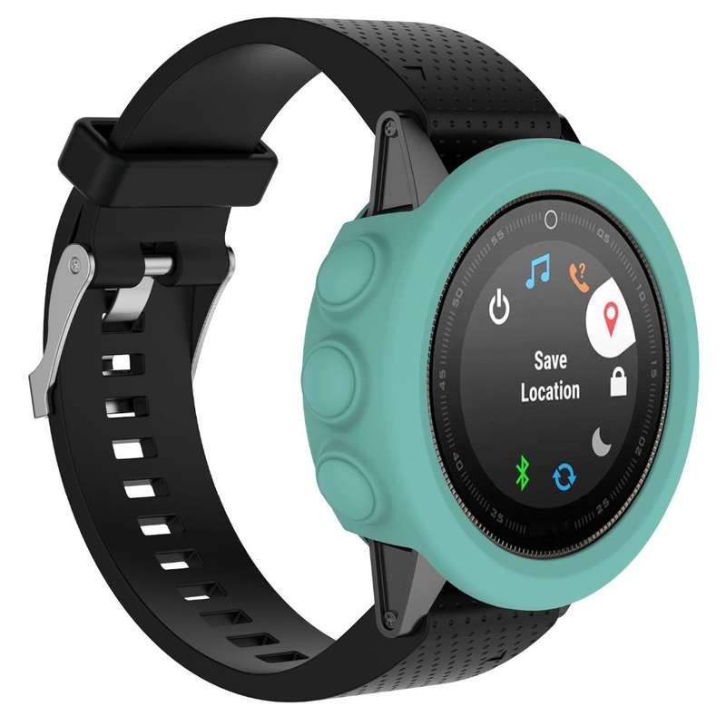 For Garmin Fenix 5S Solid Color Silicone Watch Protective Case(Black)
