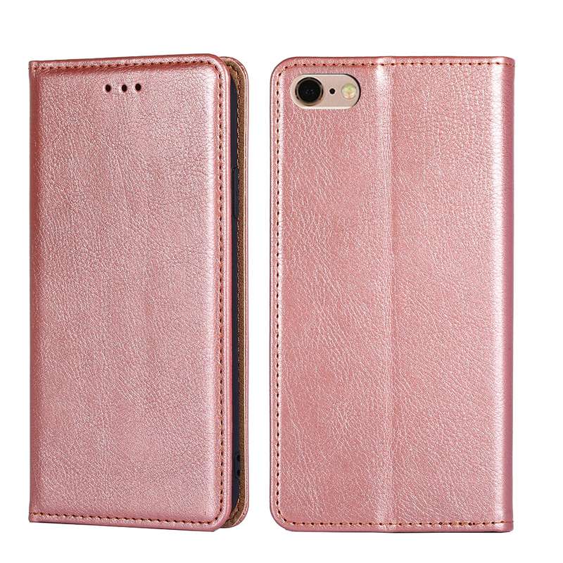 For iPhone 6 / 6s PU + TPU Gloss Oil Solid Color Magnetic Horizontal Flip Leather Case with Holder &