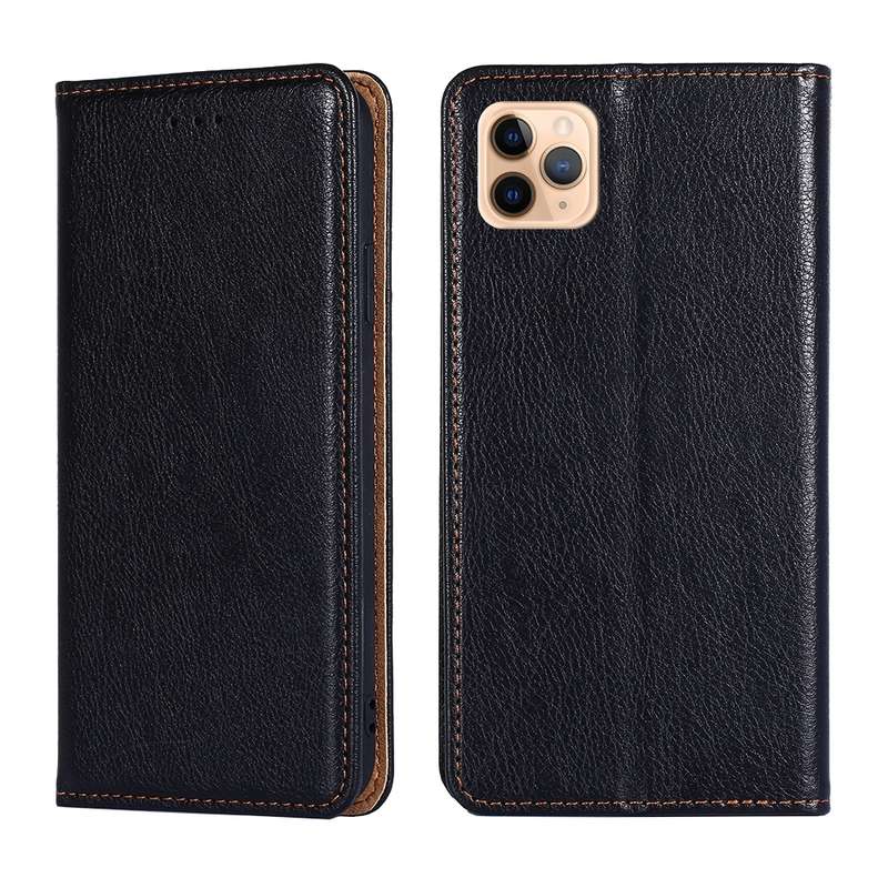 For iPhone 11 Pro Max PU + TPU Gloss Oil Solid Color Magnetic Horizontal Flip Leather Case with Hold