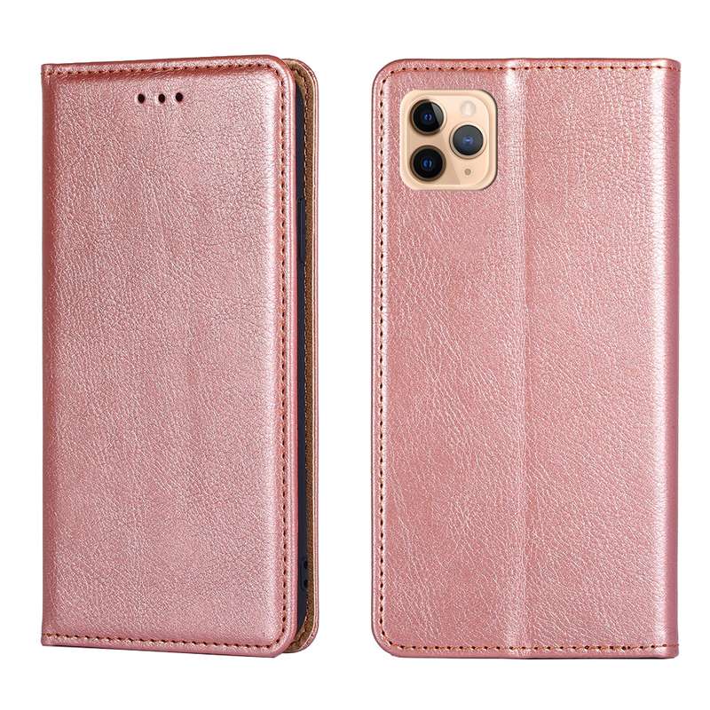 For iPhone 11 Pro Max PU + TPU Gloss Oil Solid Color Magnetic Horizontal Flip Leather Case with Hold