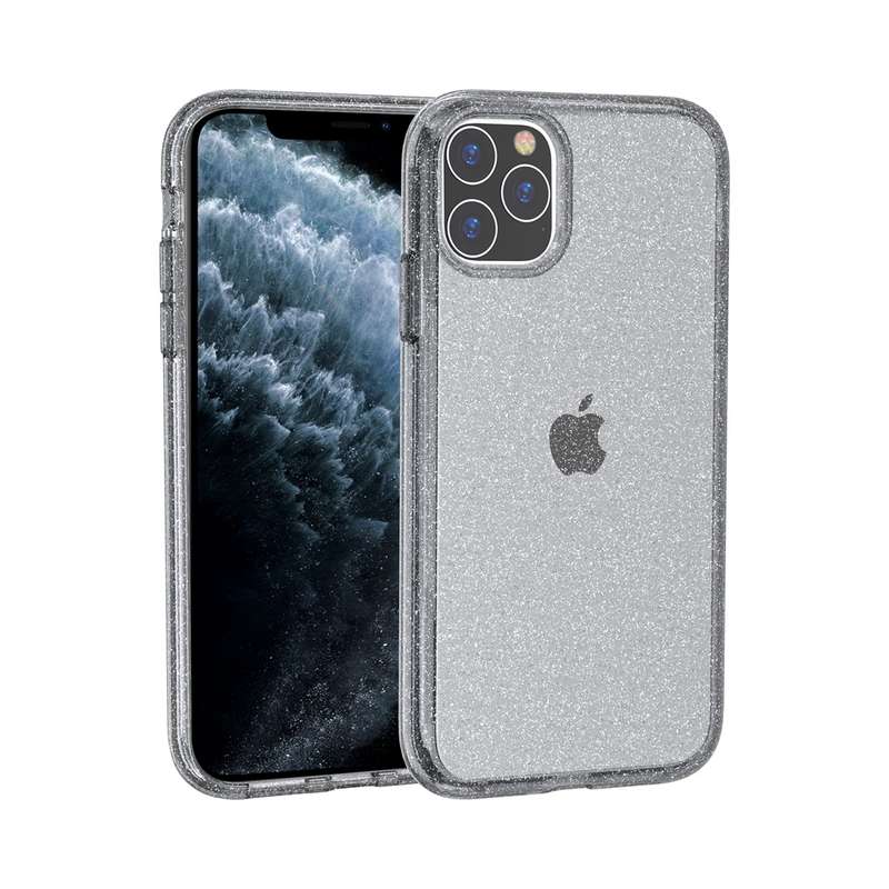For iPhone 11 Pro Max Shockproof Terminator Style Glitter Powder Protective Case(Pink)
