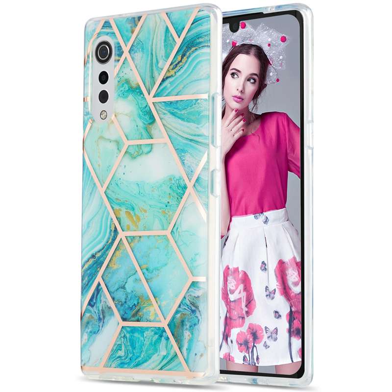For LG Velvet 4G / Velvet 5G / G9 3D Electroplating Marble Pattern TPU Protective Case(Light Purple)