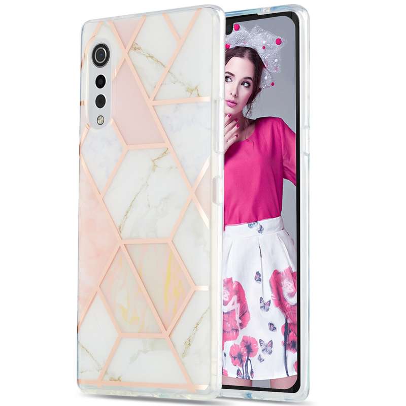 For LG Velvet 4G / Velvet 5G / G9 3D Electroplating Marble Pattern TPU Protective Case(Light Purple)