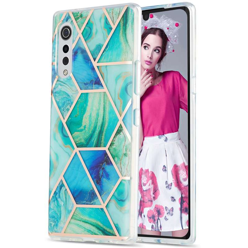 For LG Velvet 4G / Velvet 5G / G9 3D Electroplating Marble Pattern TPU Protective Case(Light Purple)