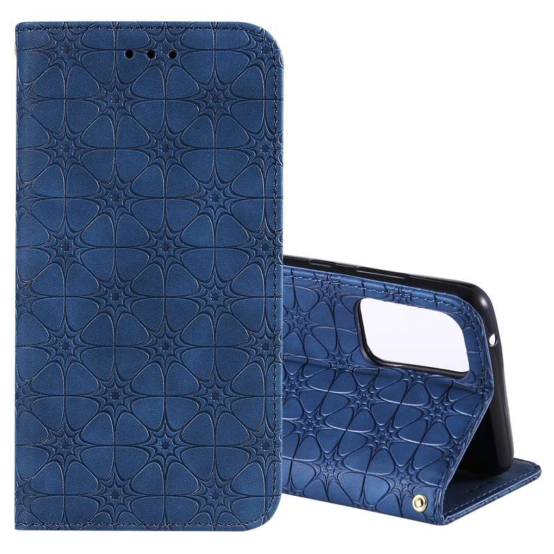 For Samsung Galaxy A72 5G / 4G Lucky Flowers Embossing Pattern Magnetic Horizontal Flip Leather Case